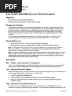 1.1.16 Lab - Install A Virtual Machine On A Personal Computer - Answer Key