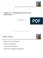 1 Chapter 12 Dependability and Security Specification