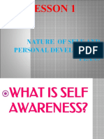 Nature of Self and Personal Development Plans