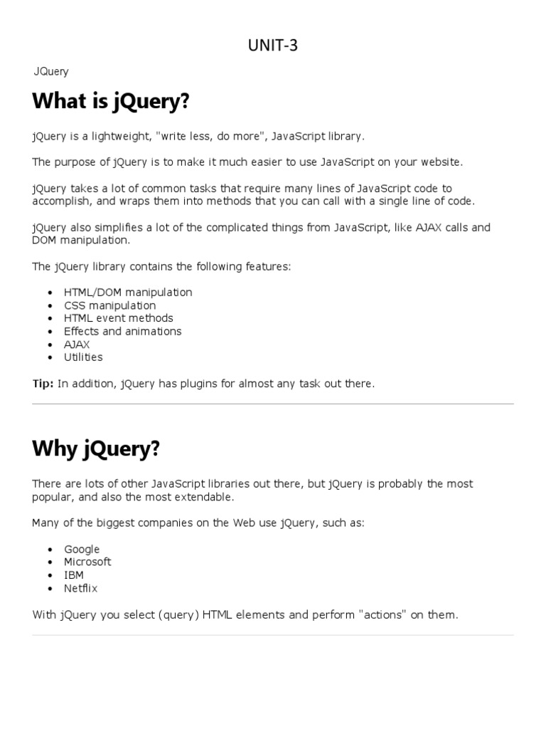 Unit 3 Wad | PDF | J Query | Json