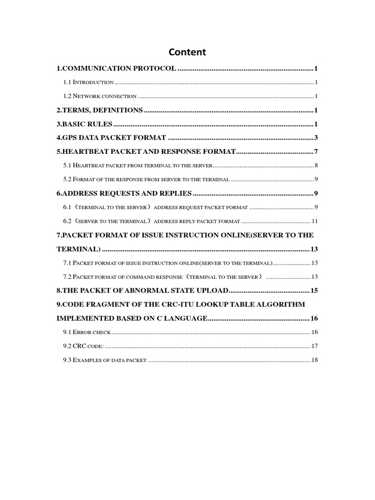 Protocol S01 | PDF | Bit | Network Packet