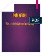 Formal Invitation: How To Write Invitation and Invite Verbally