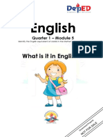 English: What Is It in English?