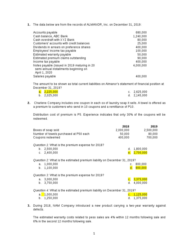 Fin Acc 2 Review Materials | PDF | Defined Benefit Pension Plan ...