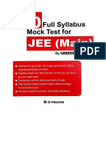 10 Full Syllabus Mock Test For IIT JEE Main C P Publication Career Point Kota Physics Chemistry Mathematics IITJEE Questions and Solutions Practice Exam