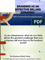 EDS 311 Branding As An Effective Selling Strategy