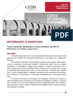 CEDIS Working Paper DSD Informação Classificada
