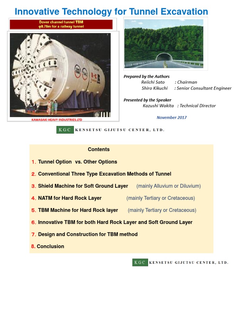 Innovative Technology For Tunnel Excavation | PDF | Tunnel | Civil ...