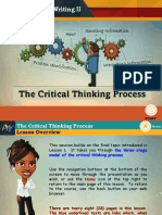 Lecture 1B The Critical Thinking Process