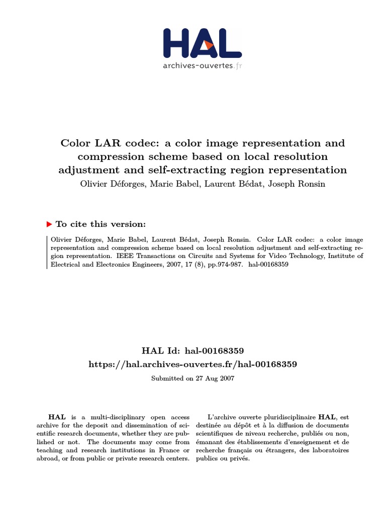 Color Lar Codec Camera Ready PDF Data Compression Image Segmentation