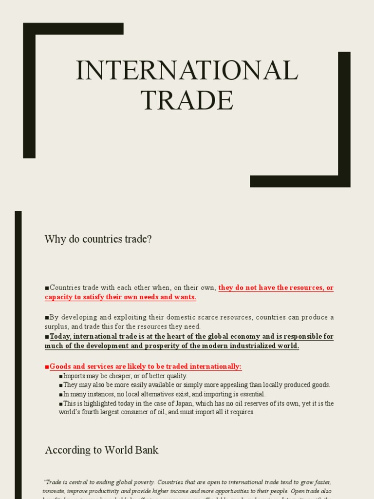Advantages and Challenges of Trade | PDF | Trade | International Trade