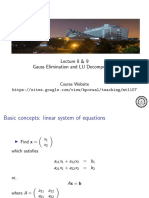 Lecture 8 & 9 Gauss Elimination and LU Decomposition: Course Website