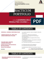 Practicum Portfolio: - Learning Delivery Modalities Course