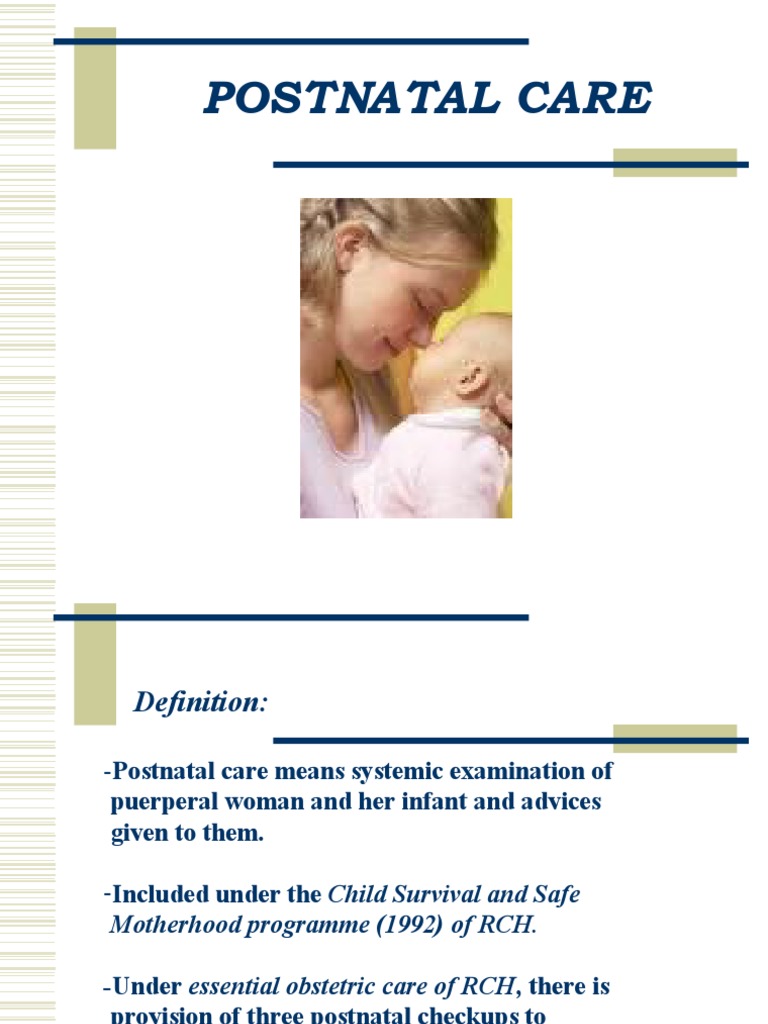 Postnatal Care: Definition and Guidelines | PDF | Postpartum Period ...