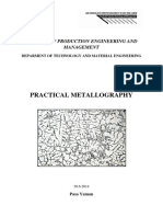 Practical Metallography: Faculty of Production Engineering and Management