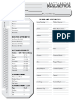 Battlestar Galactica Character Sheet