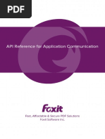 API Reference For Application Communication