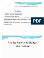 Analisis Usaha Budidaya Perikanan