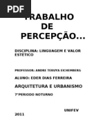TRABALHO DE PERCEPÇÃO