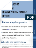 English Lesson on Future Simple Passive Voice