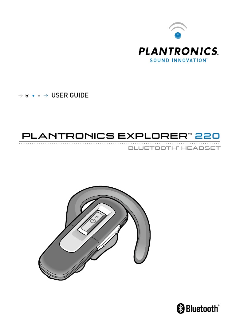 PLANTRONICS EXPLORER 220 MANUAL | Bluetooth | Electromagnetic Interference