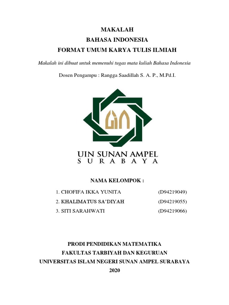 Kelompok 10 - Format Umum Kti | PDF