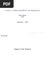 Lecture-3: Market Equilibrium and Applications: Abdul Quadir Xlri