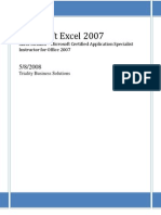 Microsoft Excel 2007 Chris Menard