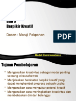 Kewirausahaan Pert3 - Berpikir Kreatif