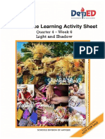 Science Learning Activity Sheet: Light and Shadow