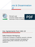 WG Analysis & Dissemination Workgroup: Mitchell Loeb