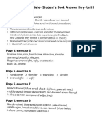 Insight Intermediate Students Book Answer Key Unit 1