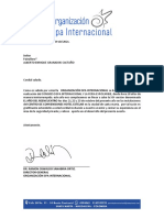 Carta Organizacion Spa Internacional