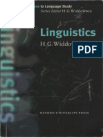 Linguistics (Oxford Introductions)