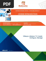 Course Introduction: Vmware Vsphere: Install, Configure, Manage 7