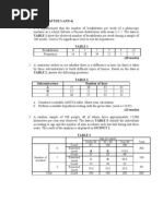 Exercises (Chapter 3 and 4) : A B C D