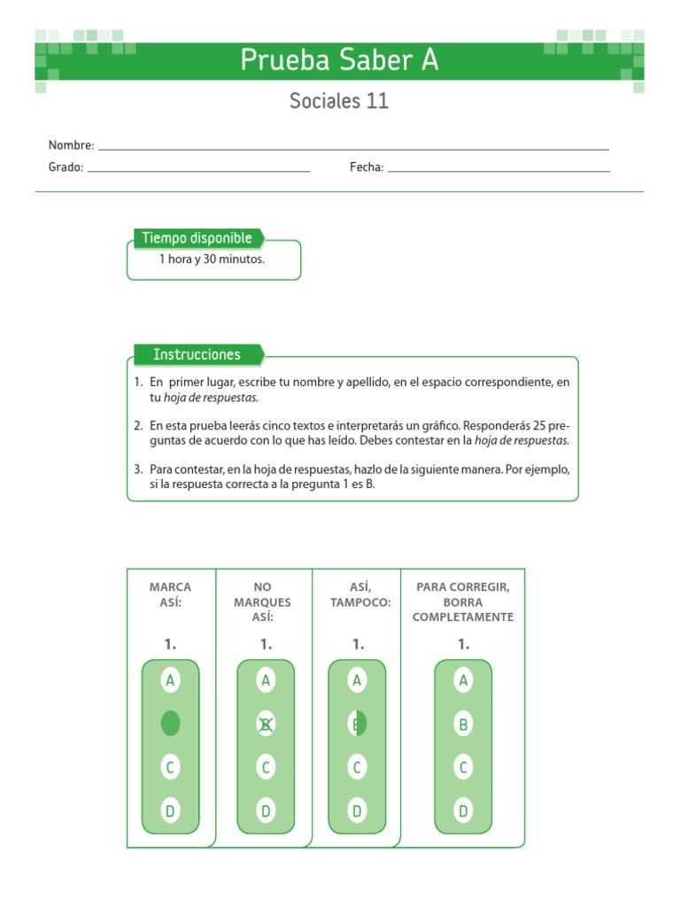 Prueba Saber Sociales 11 | PDF | Colombia | Índice de Desarrollo Humano