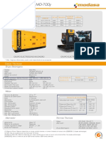 Grupo Electrógeno MD-700y potencia, especificaciones