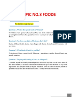 Topic No.8 Foods: Thu Âm Part 1 Này Nhé B N