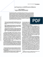 Effects of Personal Experience On Self-Protective Behavior: Neil D. Weinstein