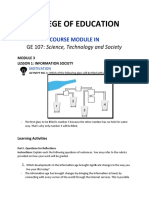 College of Education: GE 107: Science, Technology and Society