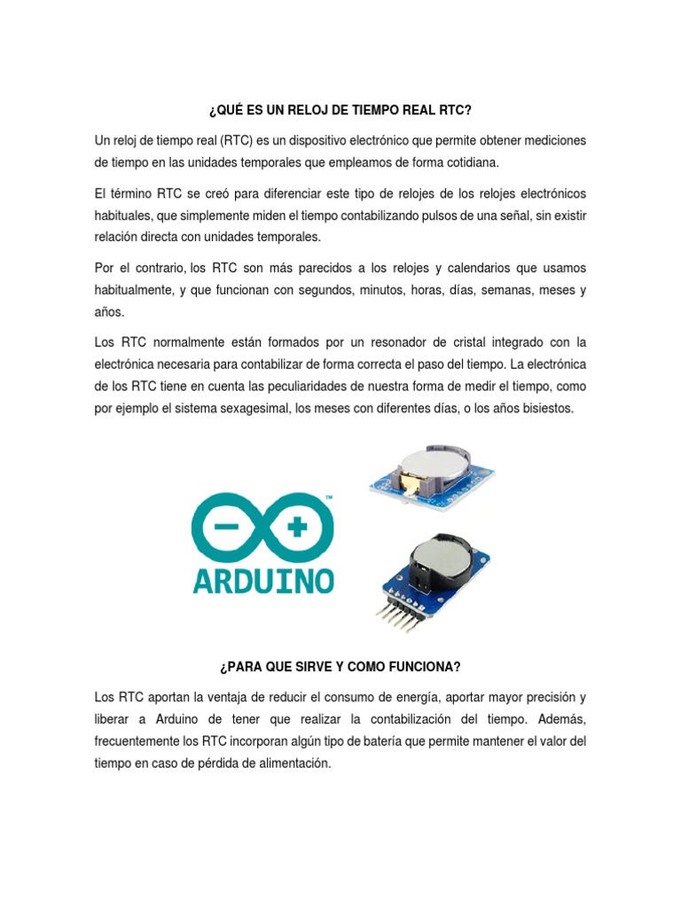 Modulo RTC | PDF | Reloj | Relé