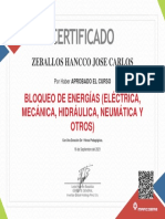Curso Bloqueo de Energías (Eléctrica, Mecánica, Hidráulica, Neumática y Otros) - Doc 70900728 - ZEBALLOS HANCCO JOSE CARLOS