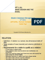 Chapter 4 Part 1 (A) : Logical Database Design and The Relational Model