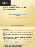 Chapter 4 Part 1 (A) : Logical Database Design and The Relational Model