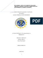 Two Fields, One Science: Tests of Scientific Related Attitudes and Scientific Literacy-Efficacy Among Biology and Environmental Science Students