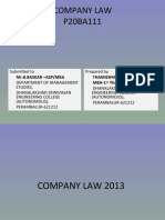 Company Law P20BA111: Submitted To Prepared by