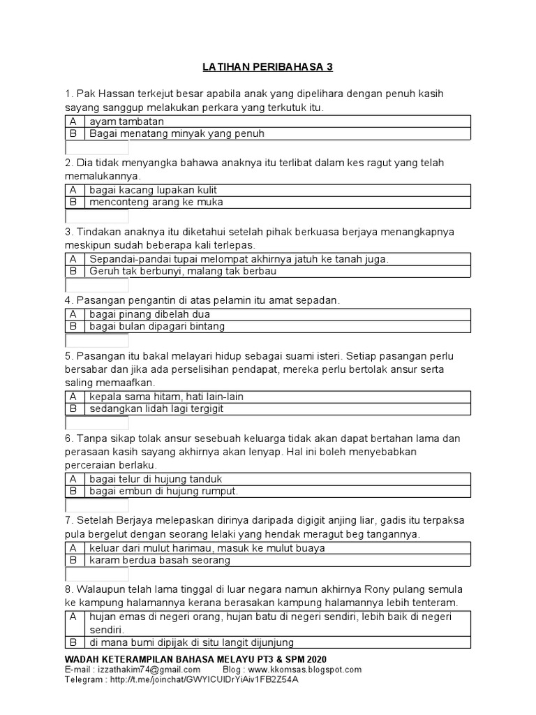 Peribahasa Dan Maksudnya Pdf