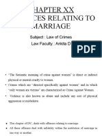 Offences Relating To Marriage: Subject: Law of Crimes Law Faculty: Ankita D