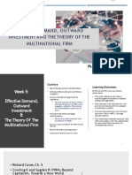 Week5: Effective Demand, Outward Investment A N D The Theory of The Multinational Firm